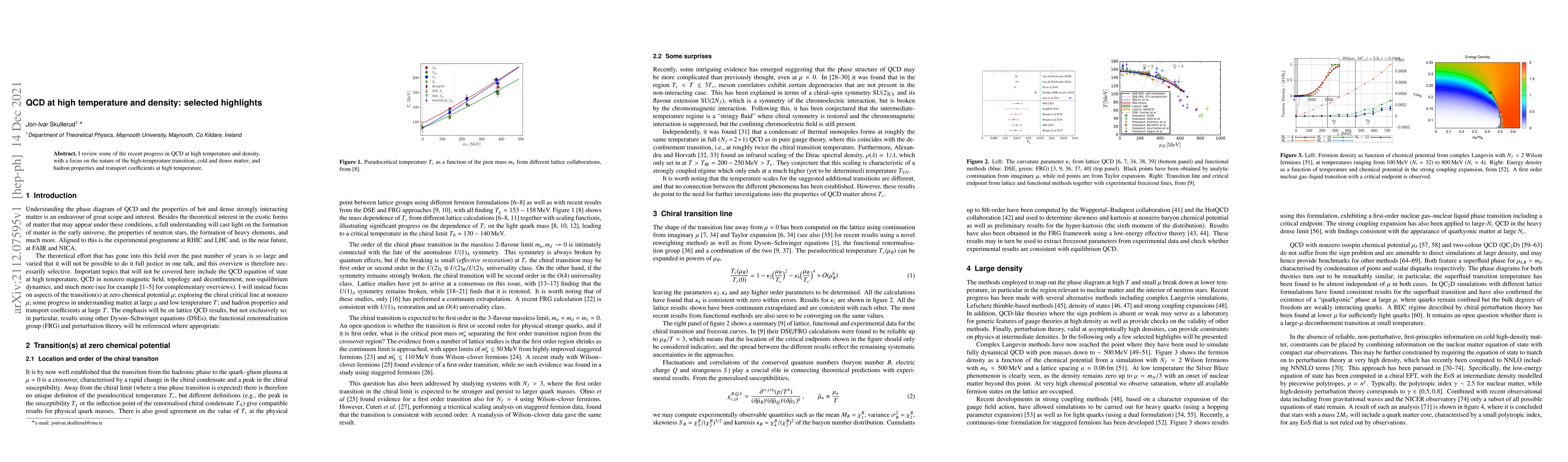 Thumbnail for QCD at high temperature and density: selected highlights