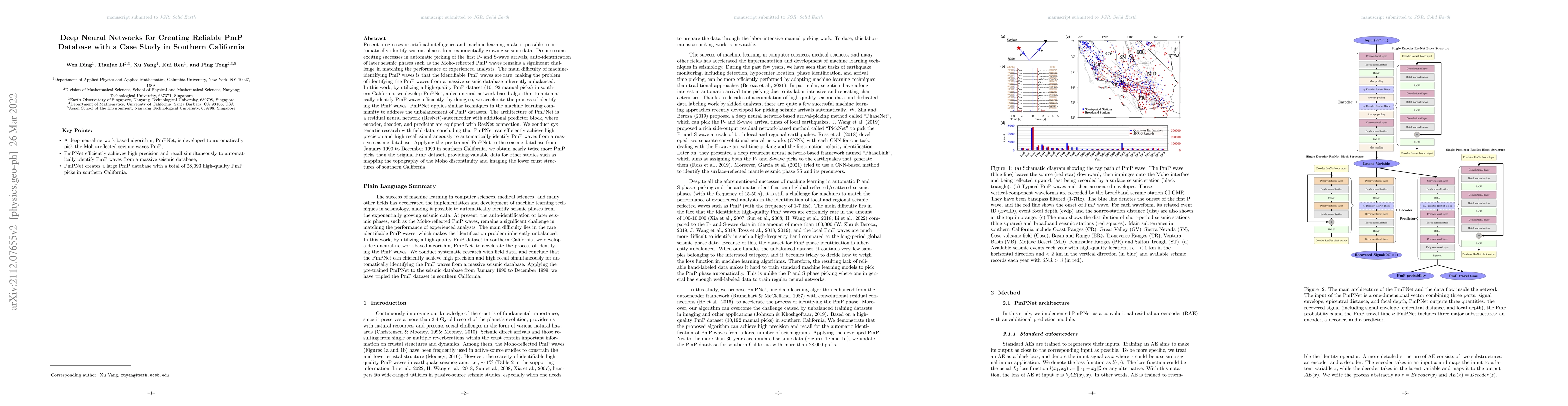 Thumbnail for Deep Neural Networks for Creating Reliable PmP Database with a Case
  Study in Southern California