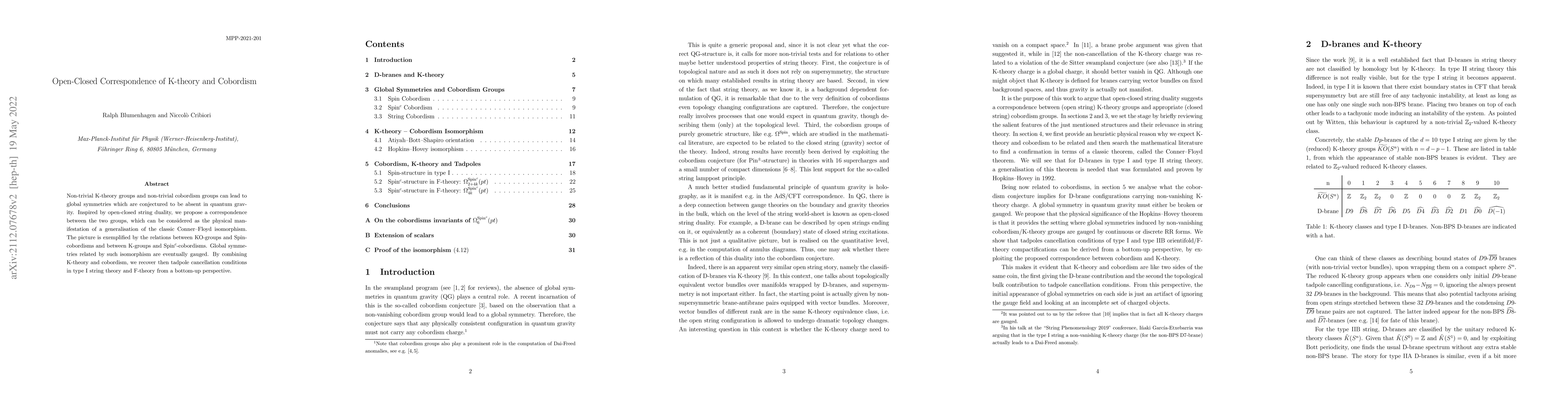 Thumbnail for Open-Closed Correspondence of K-theory and Cobordism