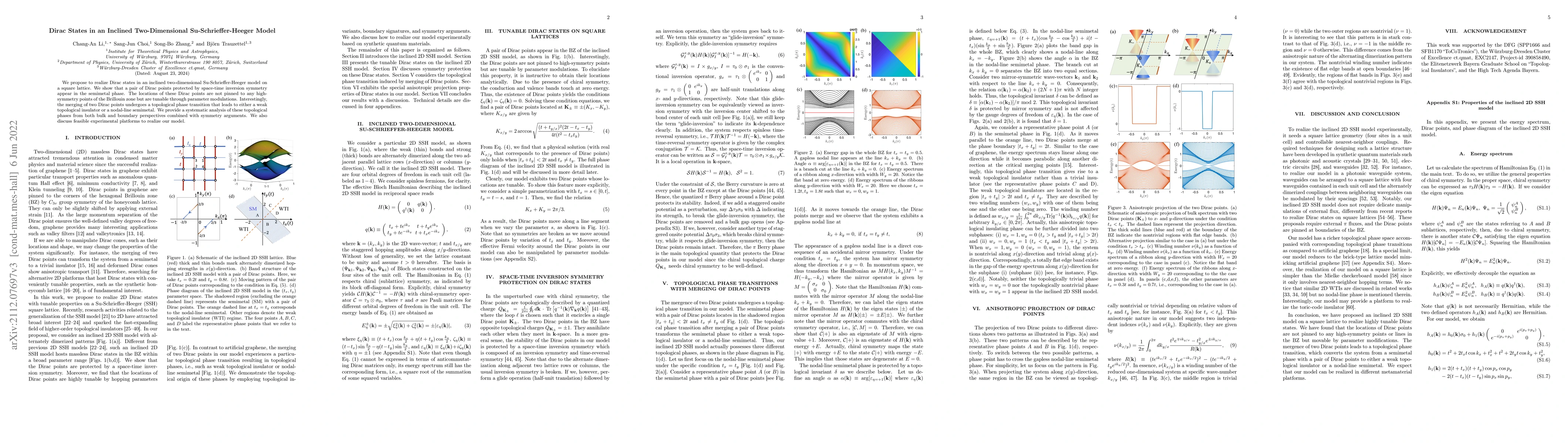 Thumbnail for Dirac States in an Inclined Two-Dimensional Su-Schrieffer-Heeger Model