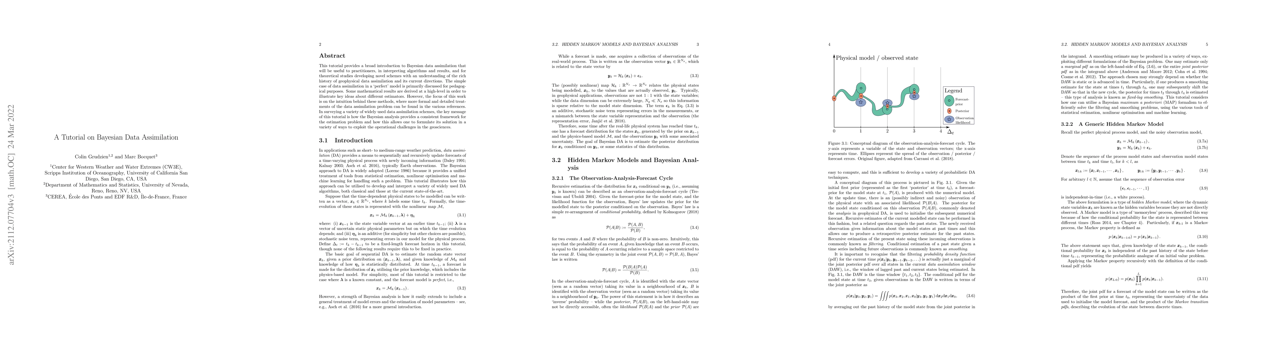 Thumbnail for A Tutorial on Bayesian Data Assimilation