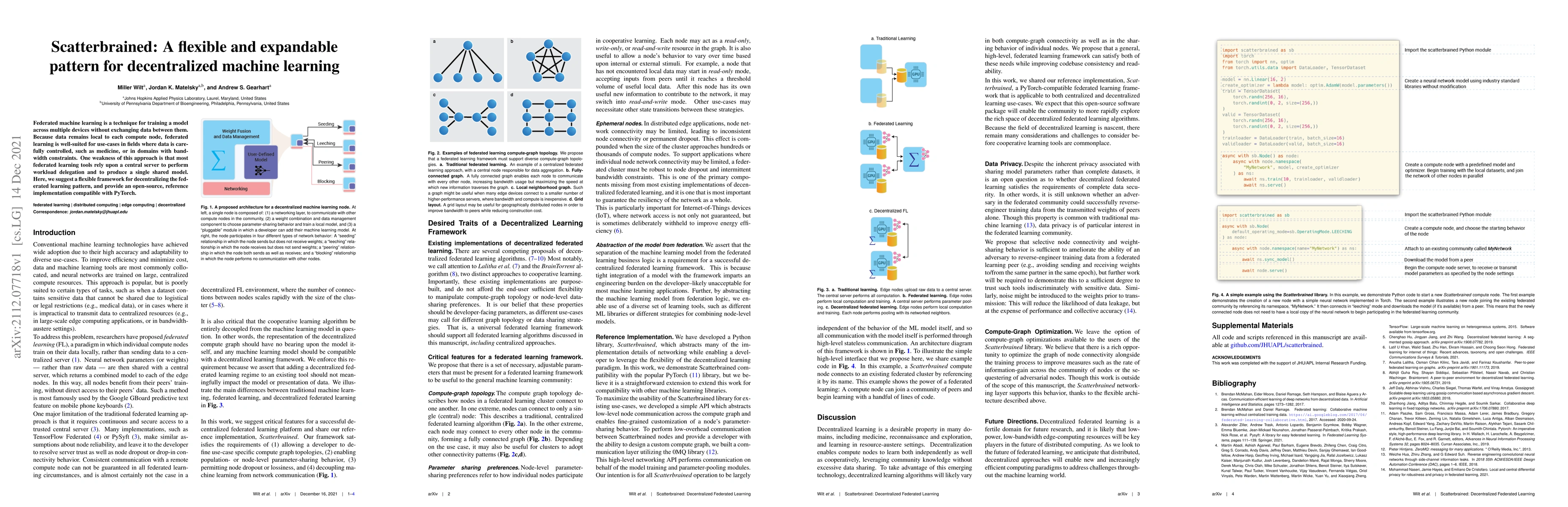 Thumbnail for Scatterbrained: A flexible and expandable pattern for decentralized
  machine learning