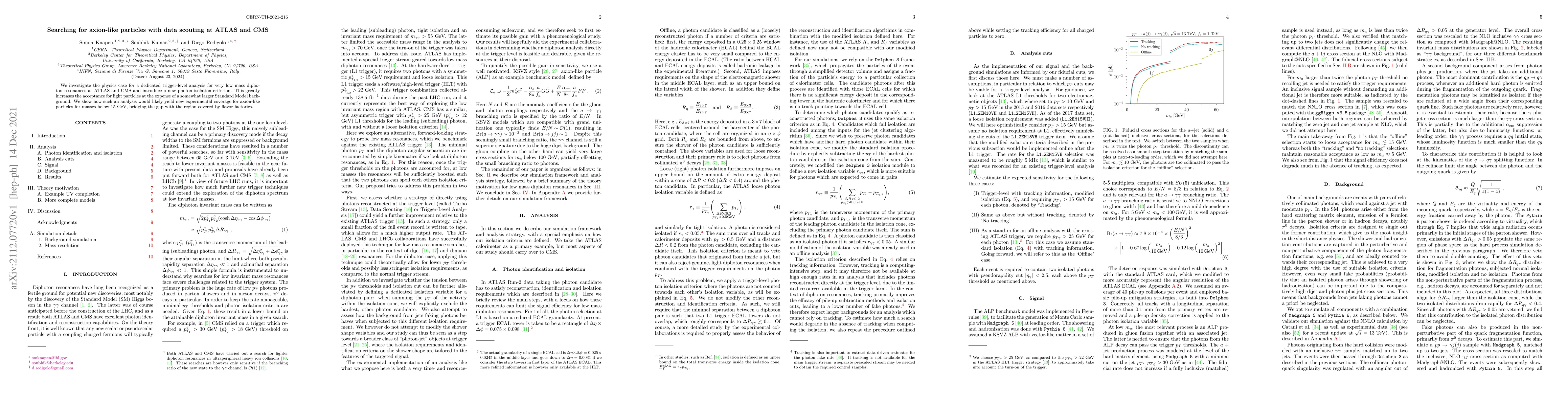 Thumbnail for Searching for axion-like particles with data scouting at ATLAS and CMS