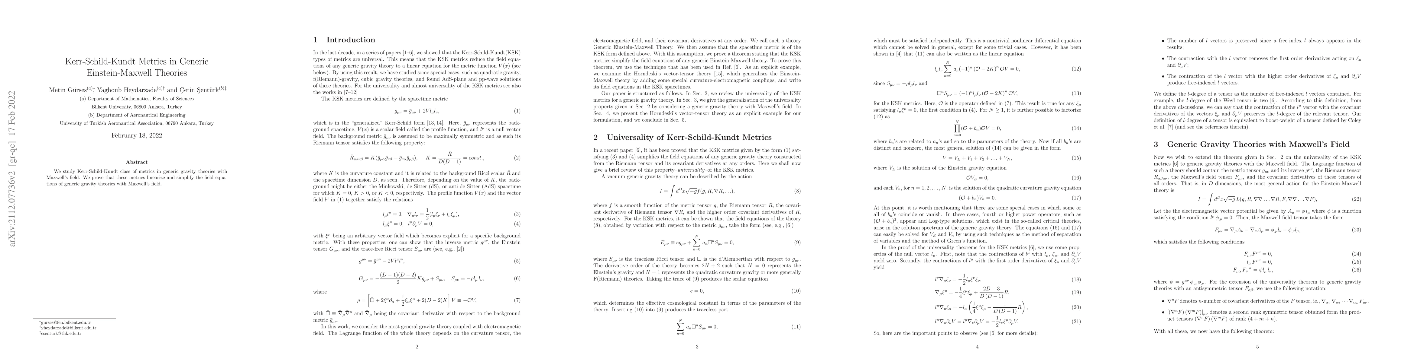 Thumbnail for Kerr-Schild-Kundt Metrics in Generic Einstein-Maxwell Theories