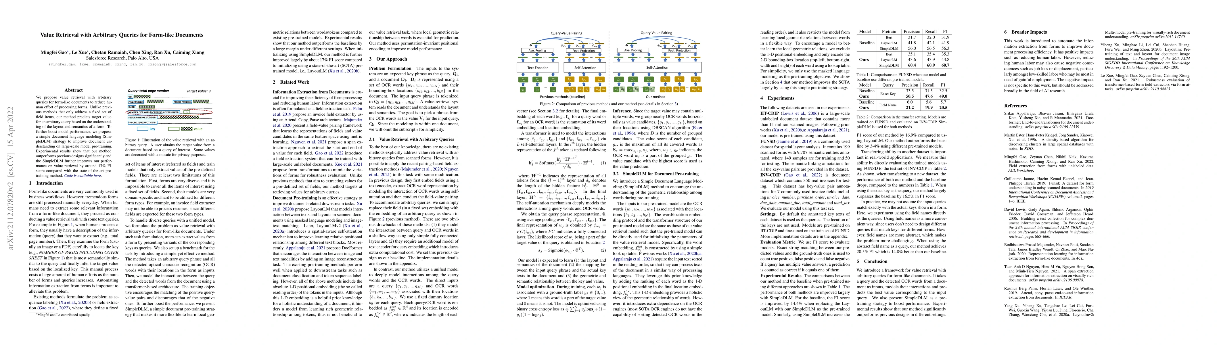 Thumbnail for Value Retrieval with Arbitrary Queries for Form-like Documents
