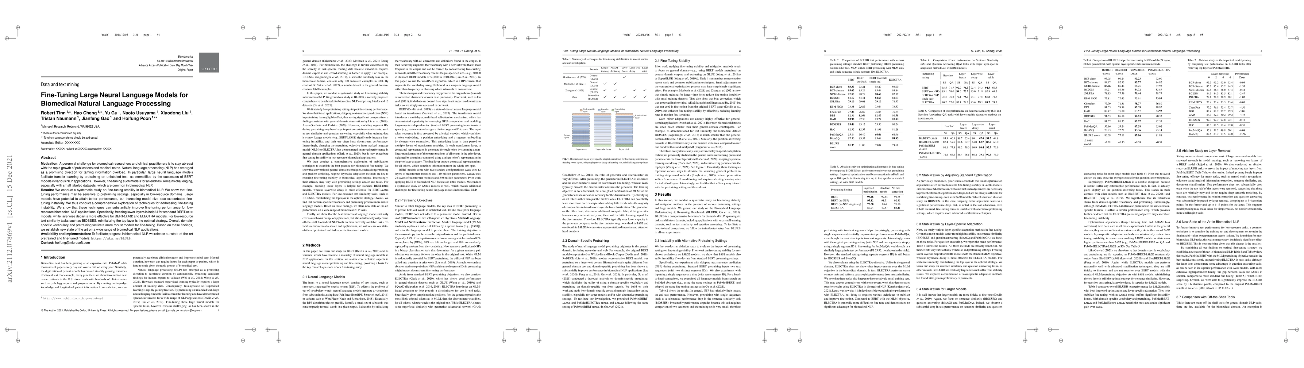 Thumbnail for Fine-Tuning Large Neural Language Models for Biomedical Natural Language
  Processing