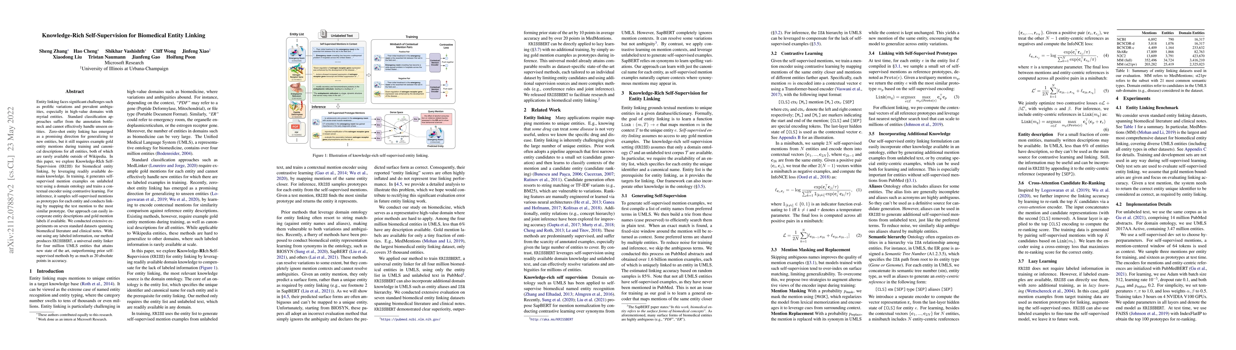 Thumbnail for Knowledge-Rich Self-Supervision for Biomedical Entity Linking
