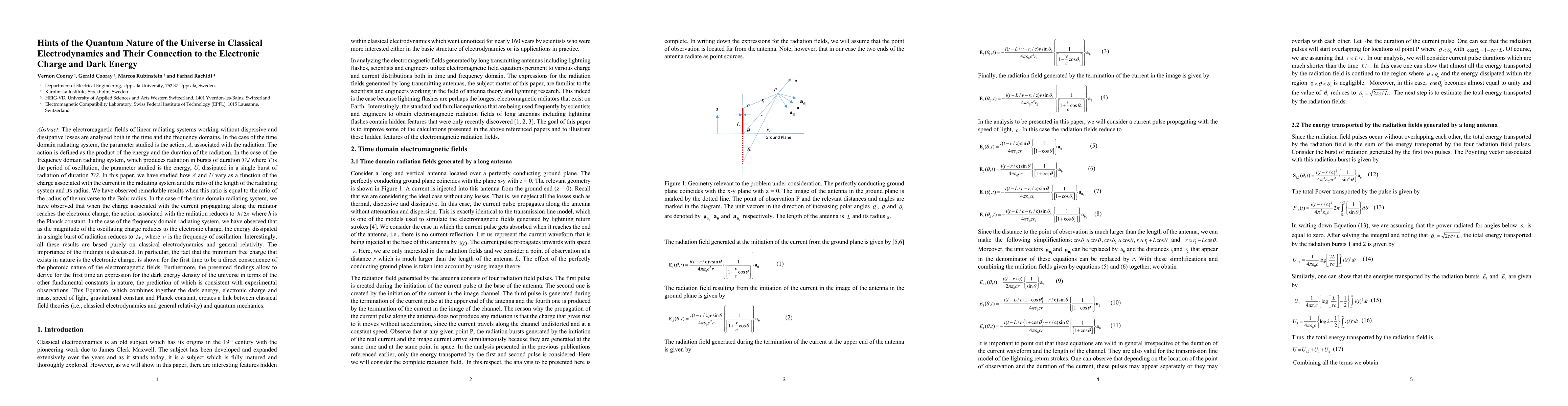 Thumbnail for Hints of the Quantum Nature of the Universe in Classical Electrodynamics
  and Their Connection to the Electronic Charge and Dark Energy