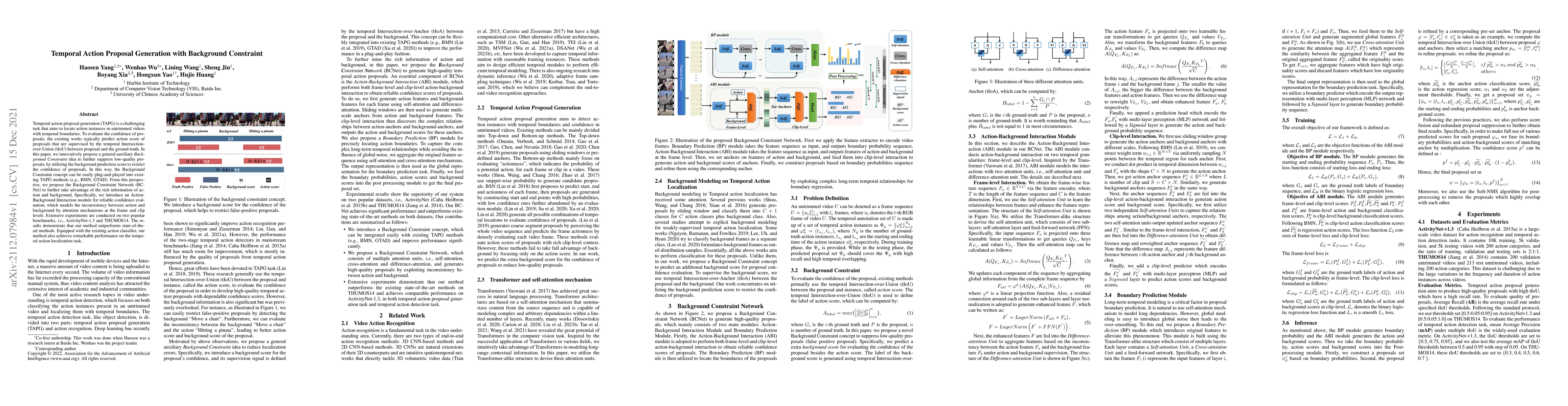 Thumbnail for Temporal Action Proposal Generation with Background Constraint