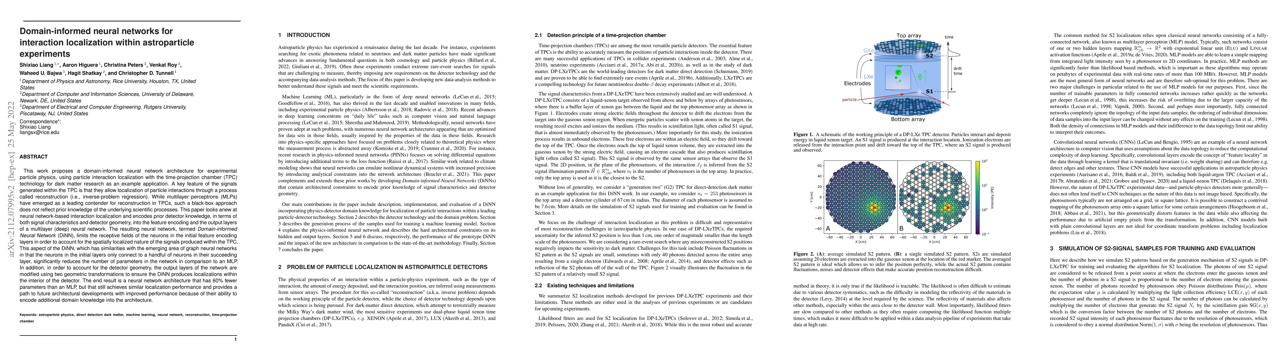 Thumbnail for Domain-informed neural networks for interaction localization within
  astroparticle experiments