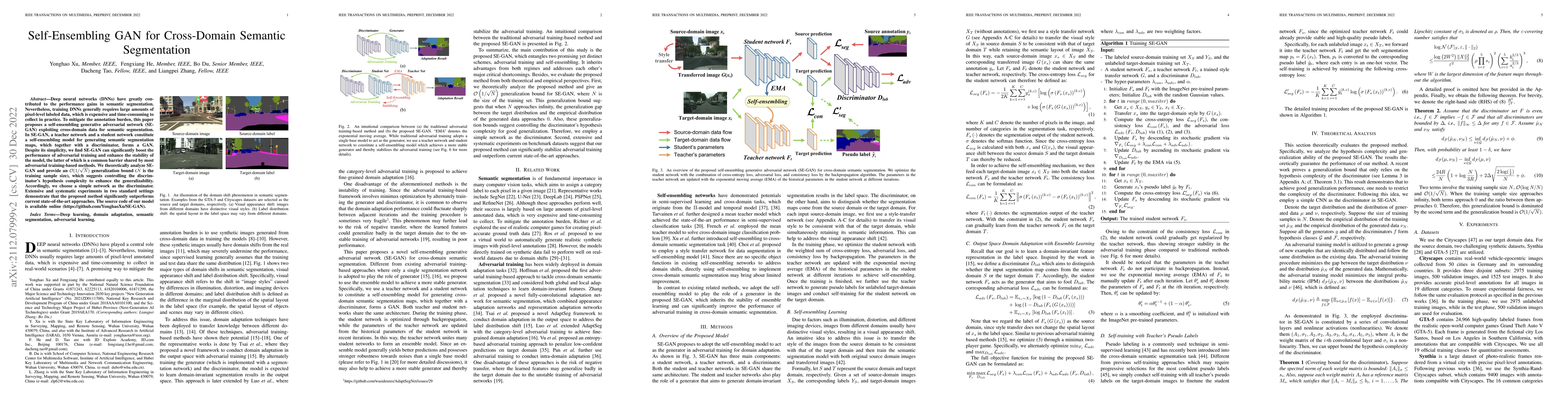 Thumbnail for Self-Ensembling GAN for Cross-Domain Semantic Segmentation