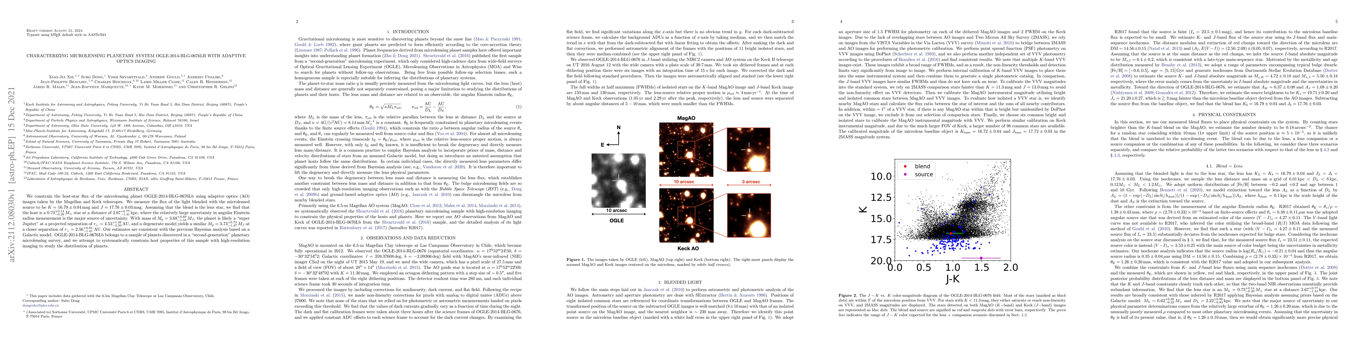 Thumbnail for Characterizing microlensing planetary system OGLE-2014-BLG-0676Lb with
  adaptive optics imaging