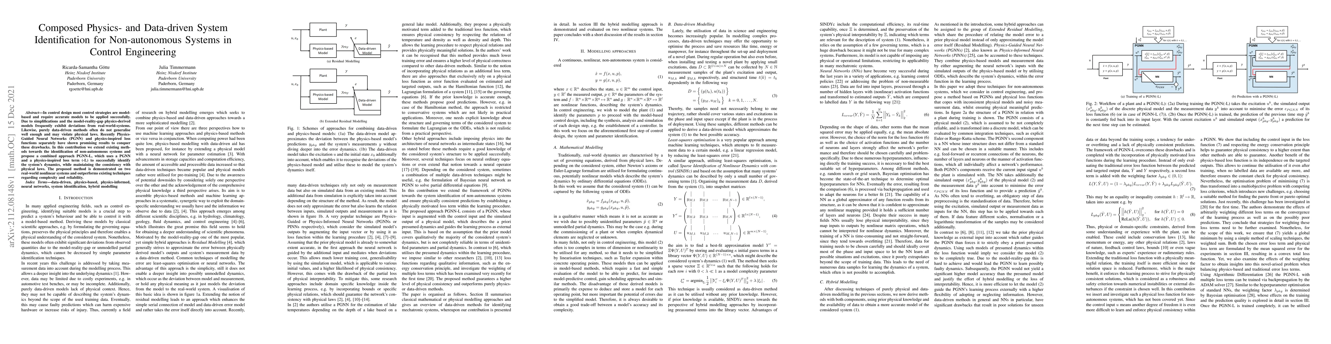 Thumbnail for Composed Physics- and Data-driven System Identification for
  Non-autonomous Systems in Control Engineering