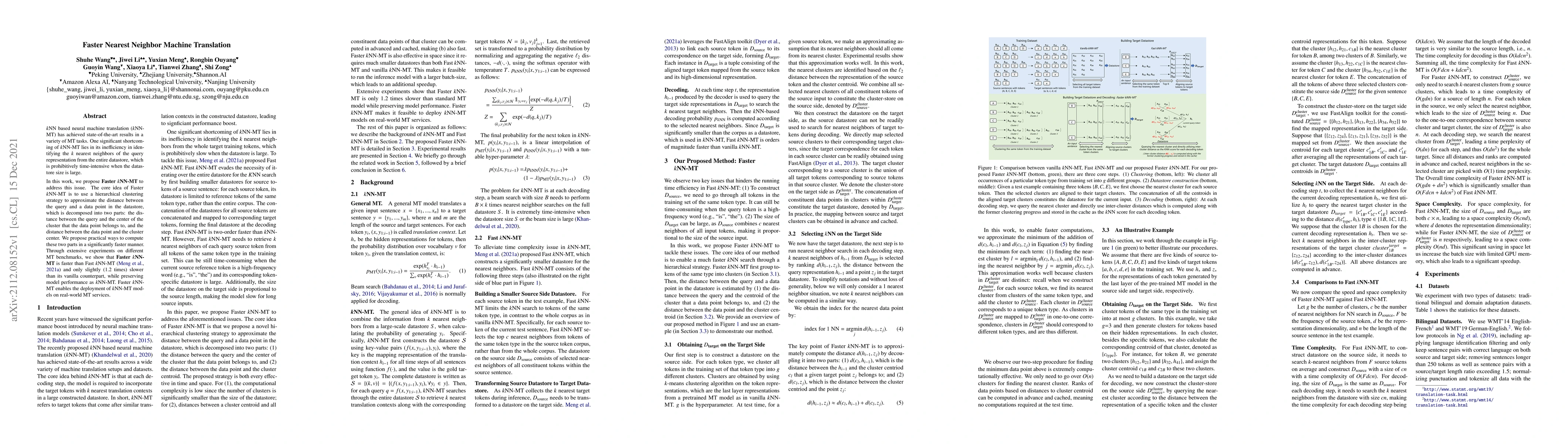 Thumbnail for Faster Nearest Neighbor Machine Translation