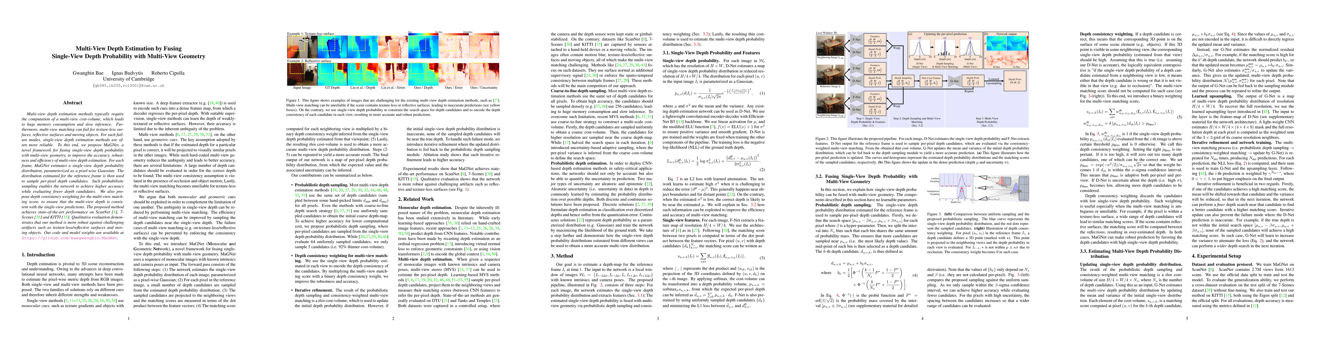Thumbnail for Multi-View Depth Estimation by Fusing Single-View Depth Probability with
  Multi-View Geometry
