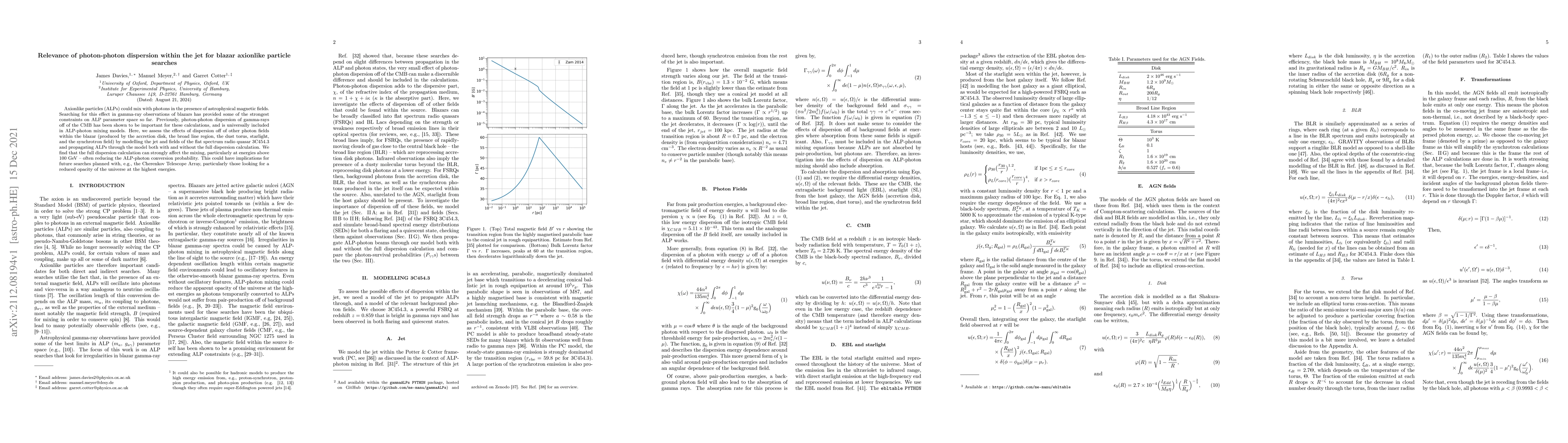 Thumbnail for Relevance of photon-photon dispersion within the jet for blazar
  axionlike particle searches