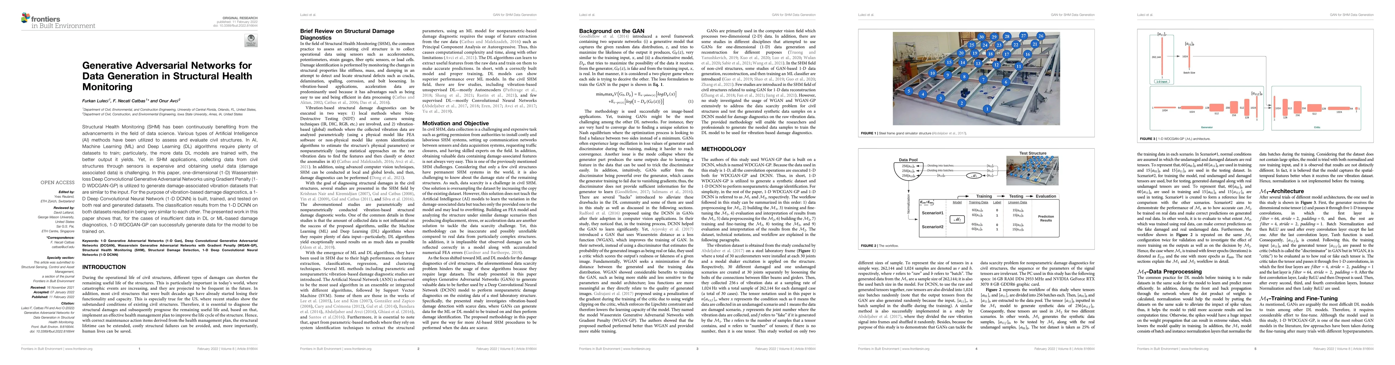 Thumbnail for Generative Adversarial Networks for Data Generation in Structural Health
  Monitoring