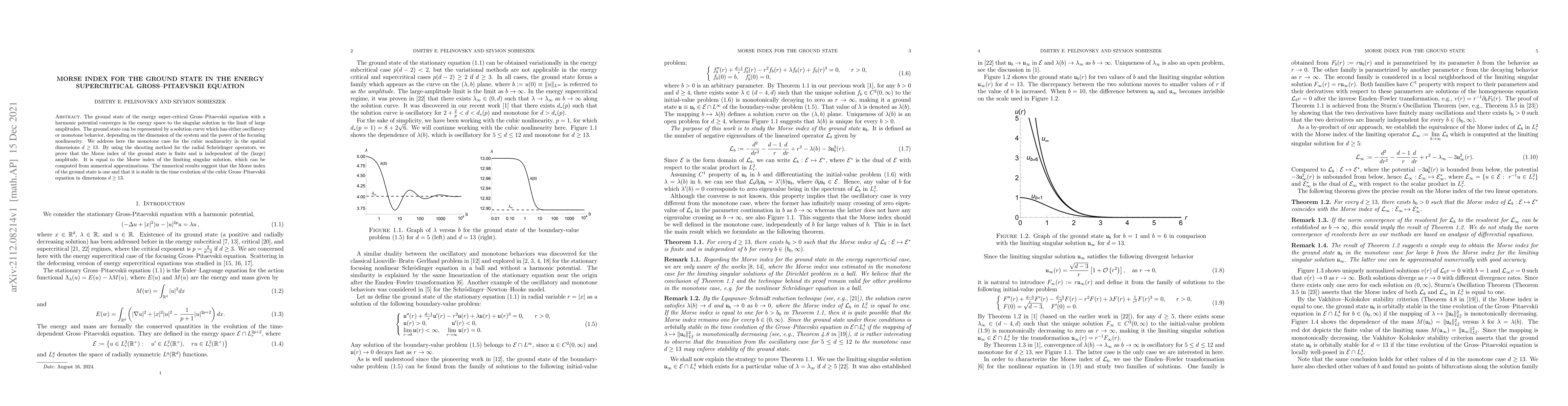 Thumbnail for Morse index for the ground state in the energy supercritical
  Gross--Pitaevskii equation