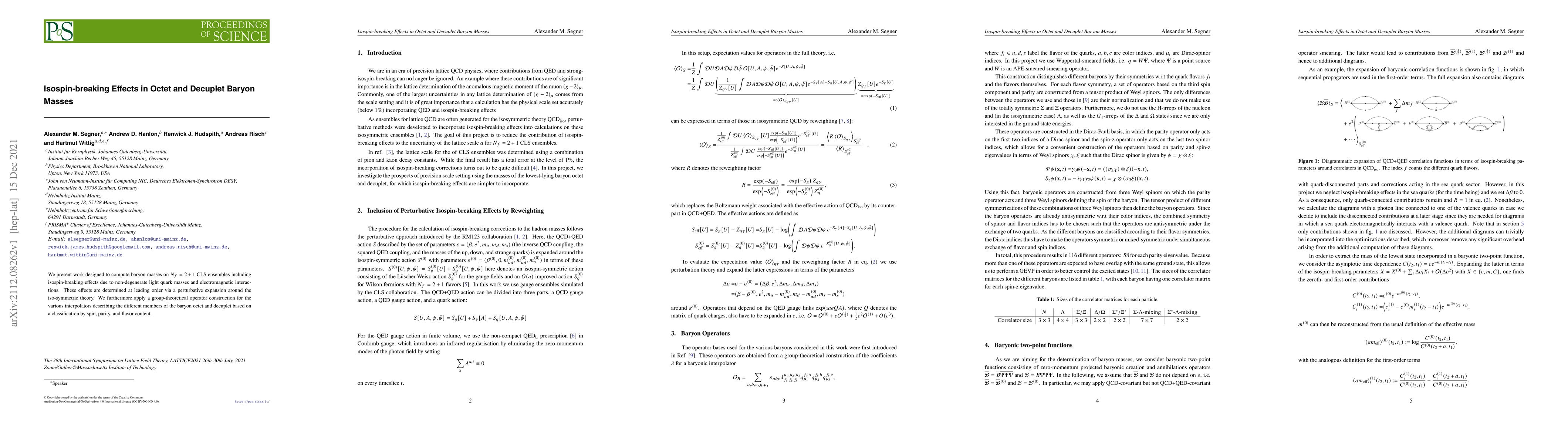 Thumbnail for Isospin-breaking Effects in Octet and Decuplet Baryon Masses