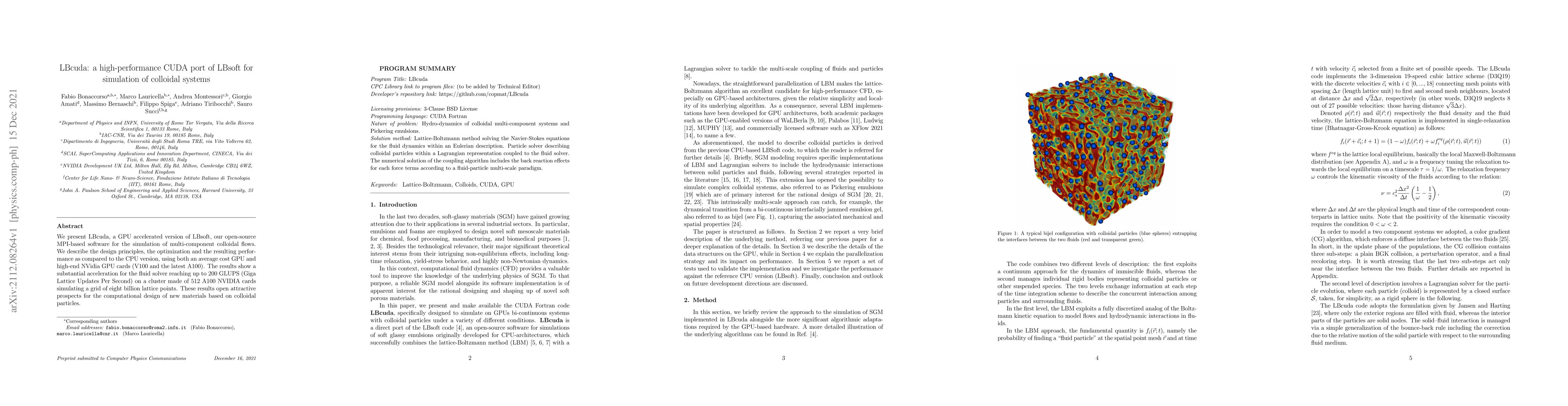 Thumbnail for LBcuda: a high-performance CUDA port of LBsoft for simulation of
  colloidal systems