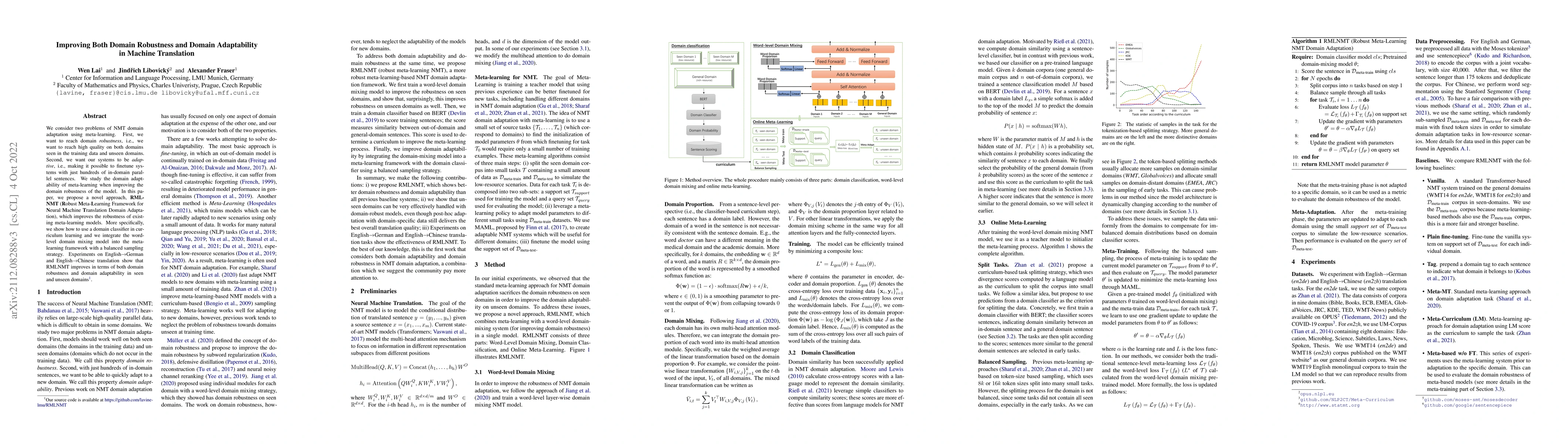 Thumbnail for Improving Both Domain Robustness and Domain Adaptability in Machine
  Translation