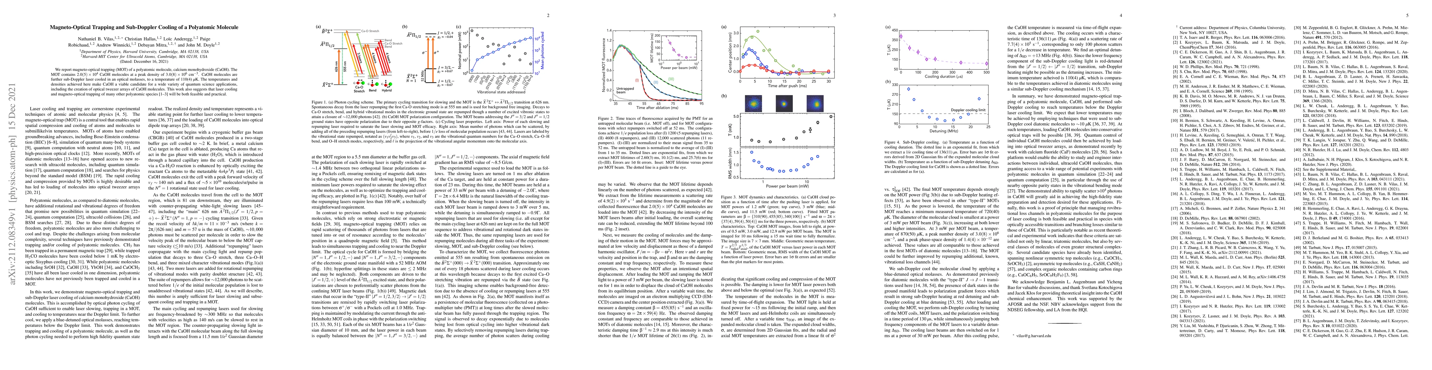Thumbnail for Magneto-Optical Trapping and Sub-Doppler Cooling of a Polyatomic
  Molecule