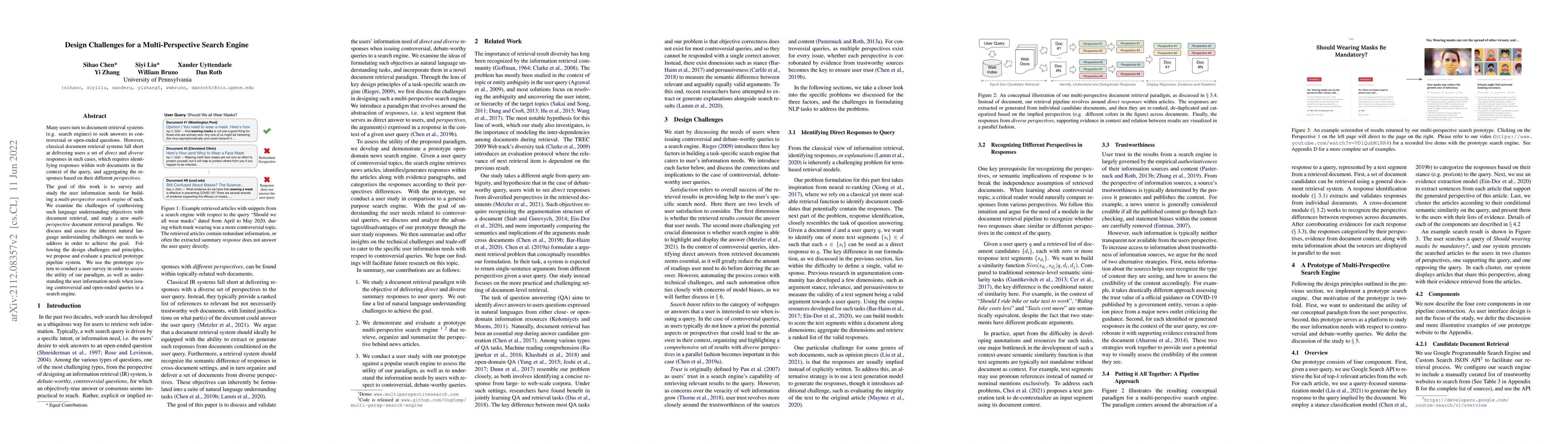 Thumbnail for Design Challenges for a Multi-Perspective Search Engine