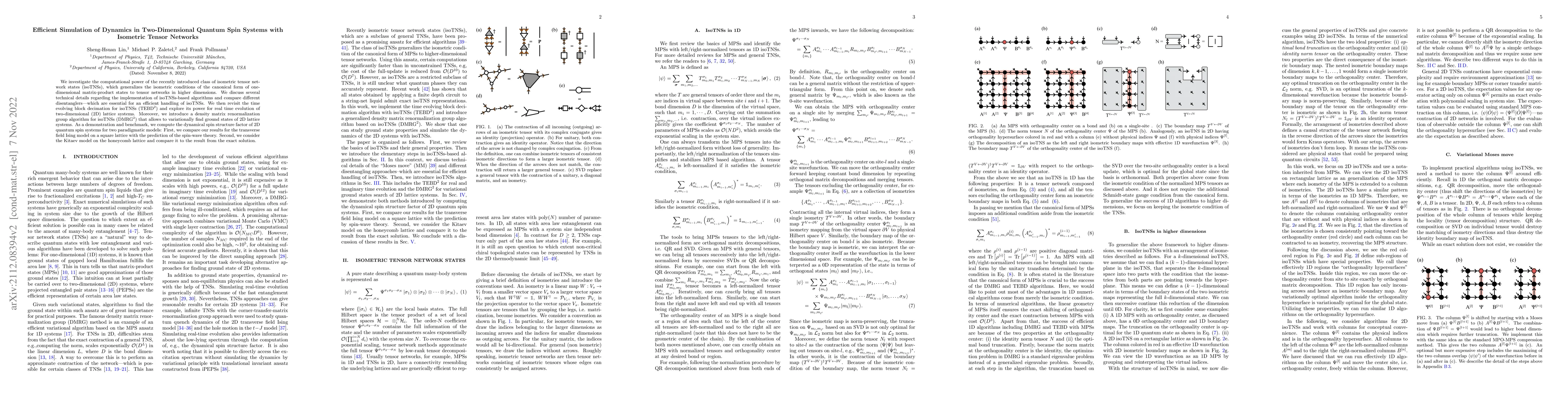 Thumbnail for Efficient Simulation of Dynamics in Two-Dimensional Quantum Spin Systems
  with Isometric Tensor Networks