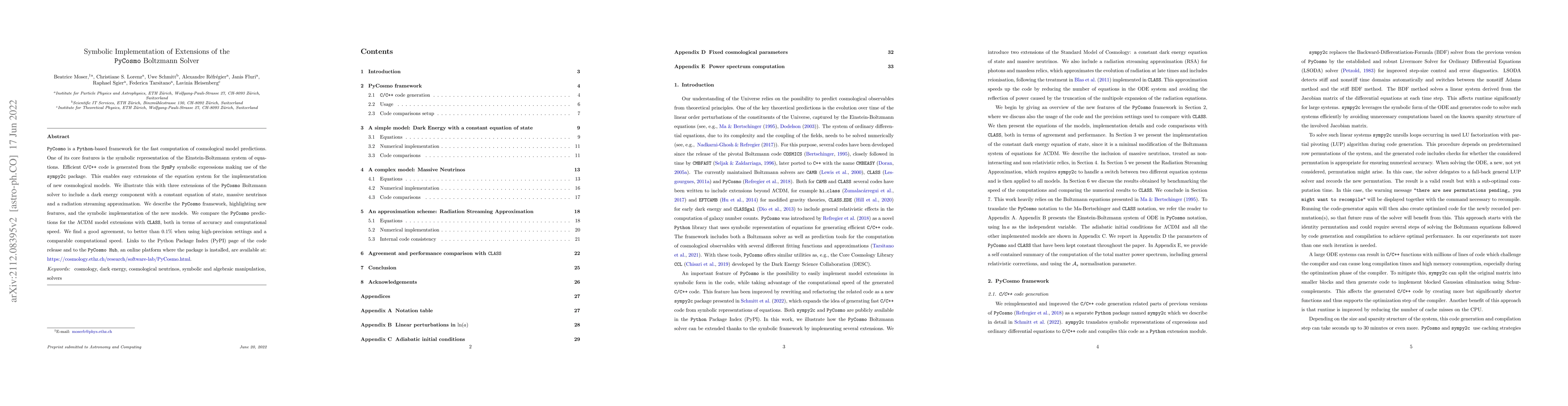 Thumbnail for Symbolic Implementation of Extensions of the $\texttt{PyCosmo}$
  Boltzmann Solver
