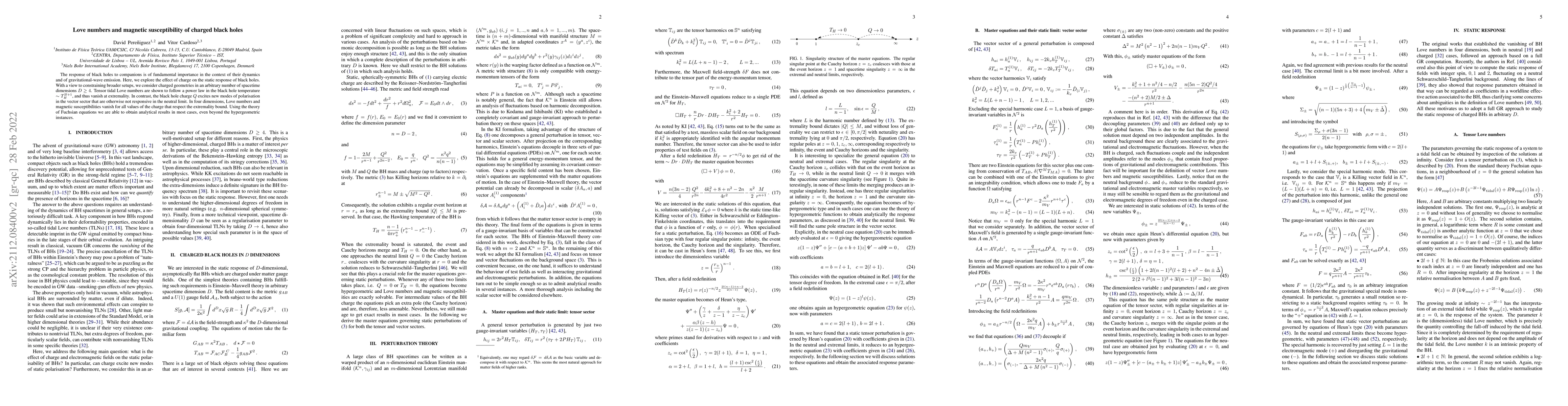 Thumbnail for Love numbers and magnetic susceptibility of charged black holes