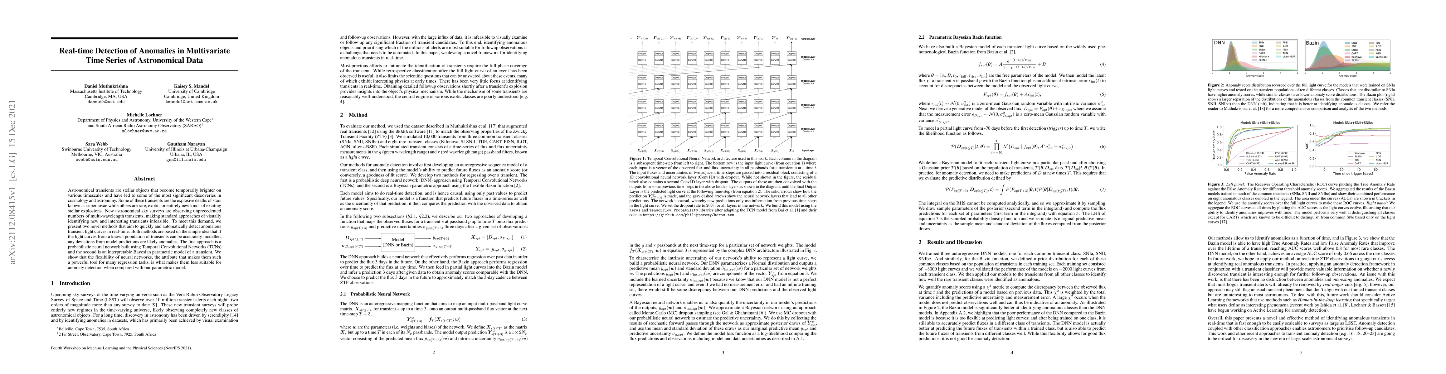 Thumbnail for Real-time Detection of Anomalies in Multivariate Time Series of
  Astronomical Data