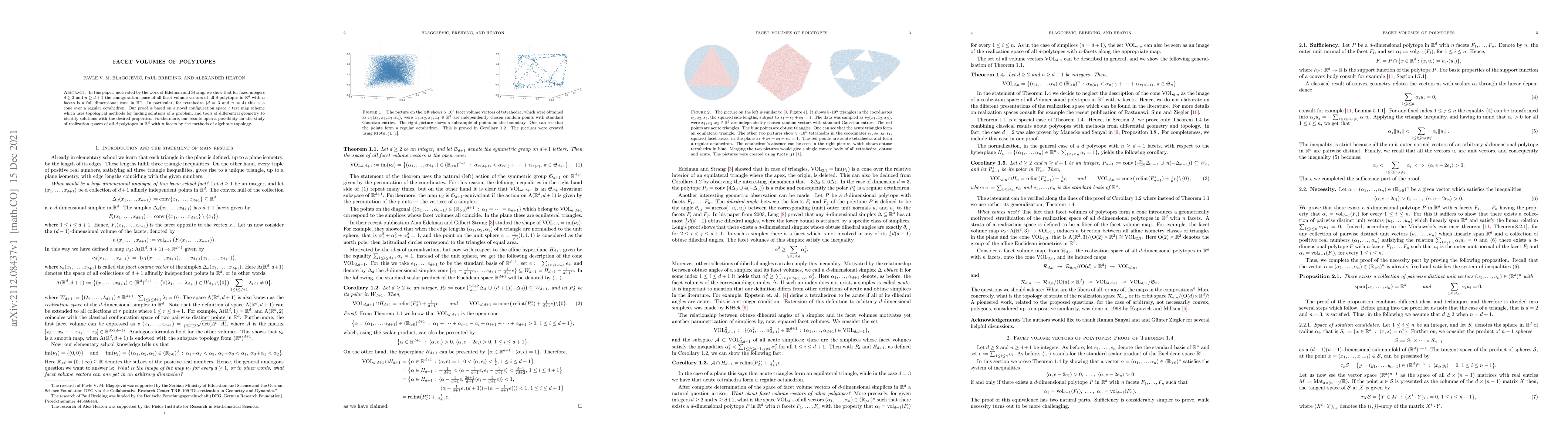 Thumbnail for Facet volumes of polytopes
