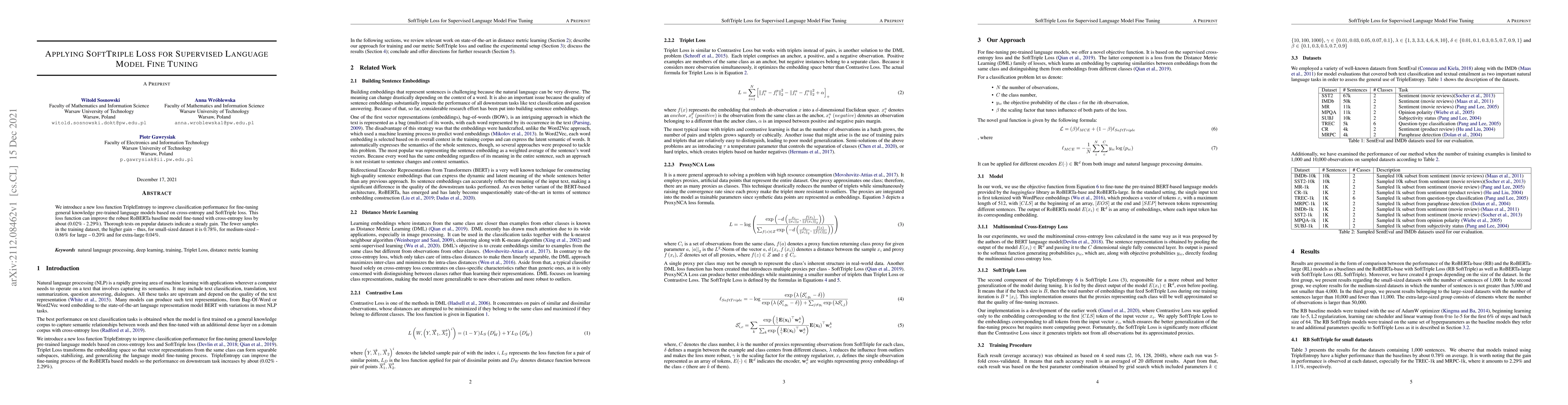 Thumbnail for Applying SoftTriple Loss for Supervised Language Model Fine Tuning