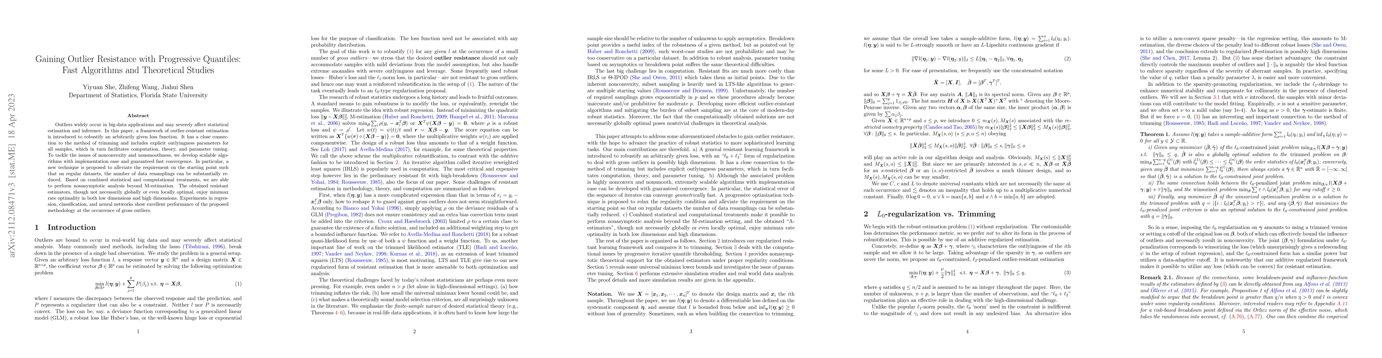 Thumbnail for Gaining Outlier Resistance with Progressive Quantiles: Fast Algorithms
  and Theoretical Studies