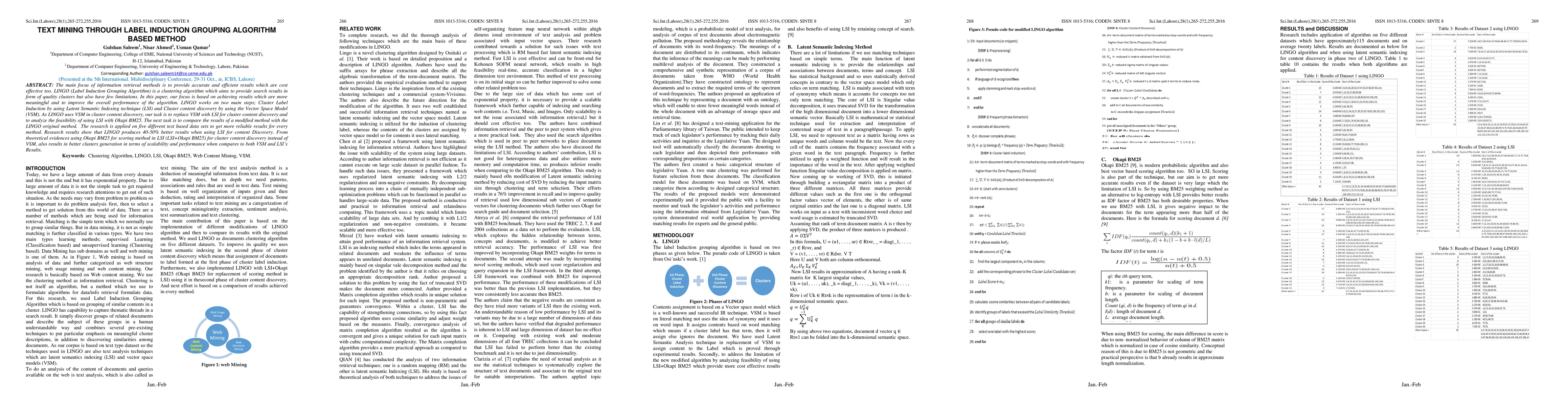 Thumbnail for Text Mining Through Label Induction Grouping Algorithm Based Method