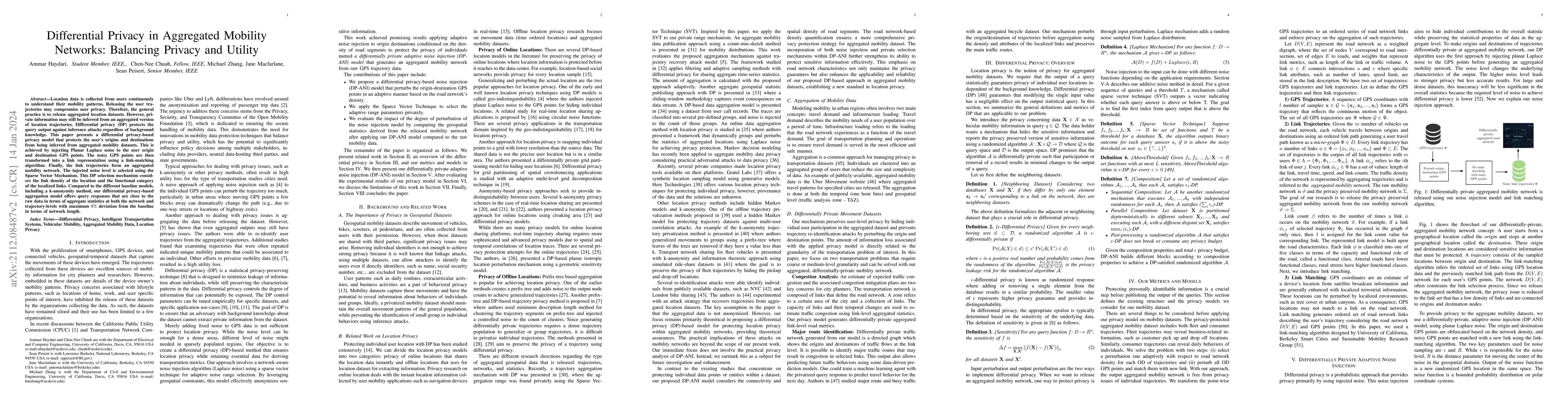 Thumbnail for Differential Privacy in Aggregated Mobility Networks: Balancing Privacy
  and Utility