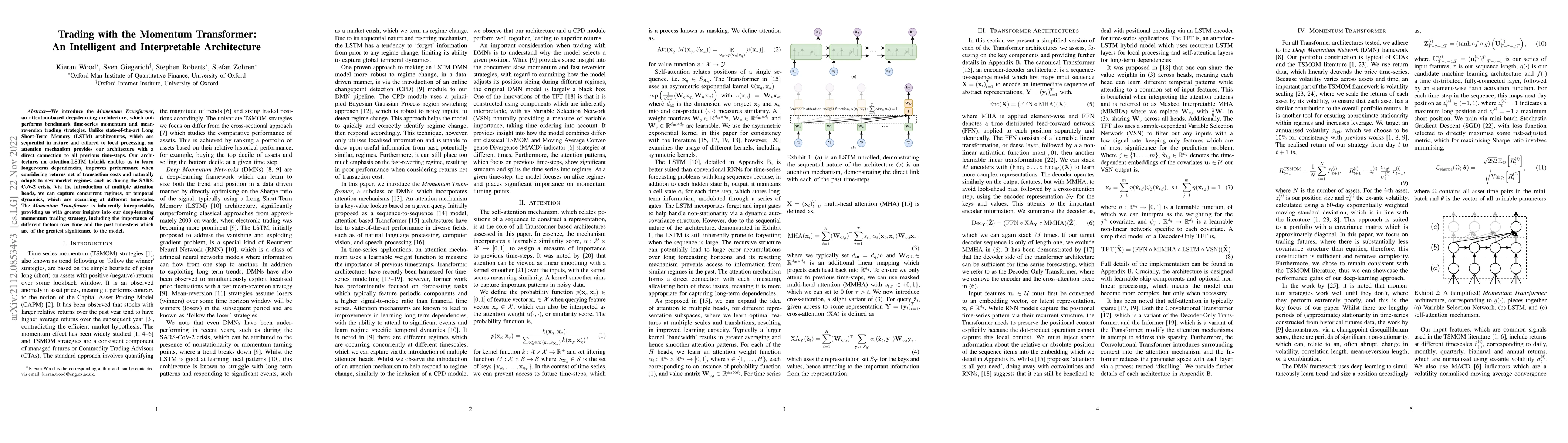 Thumbnail for Trading with the Momentum Transformer: An Intelligent and Interpretable
  Architecture