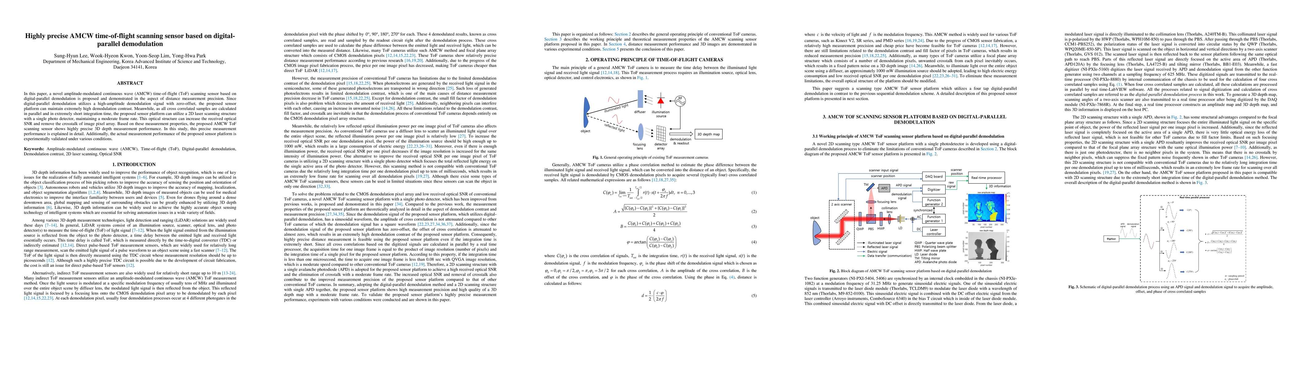 Thumbnail for Highly precise AMCW time-of-flight scanning sensor based on
  digital-parallel demodulation