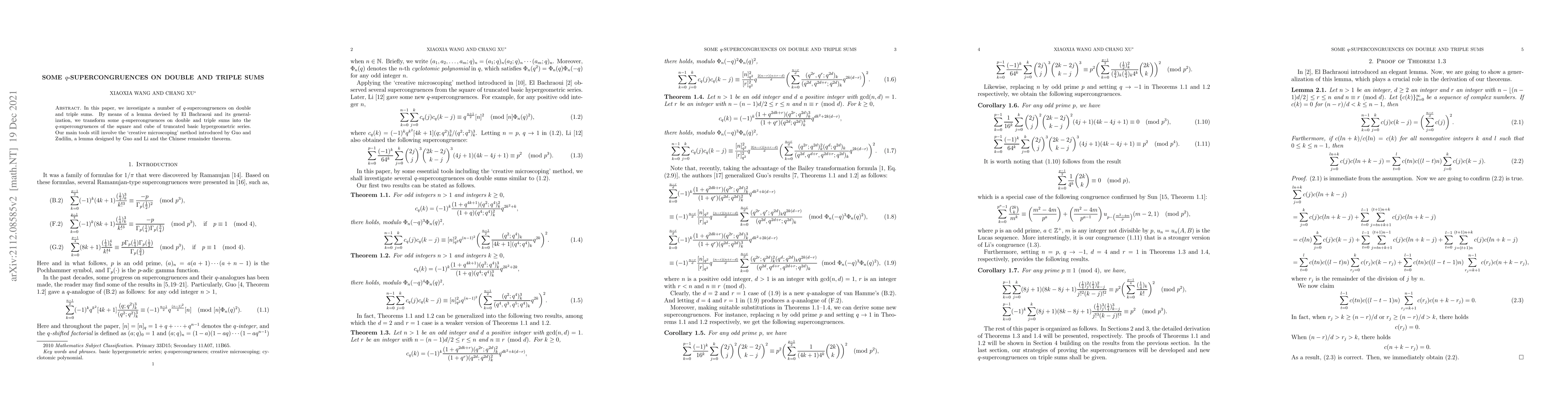 Thumbnail for Some q-supercongruences on double and triple sums