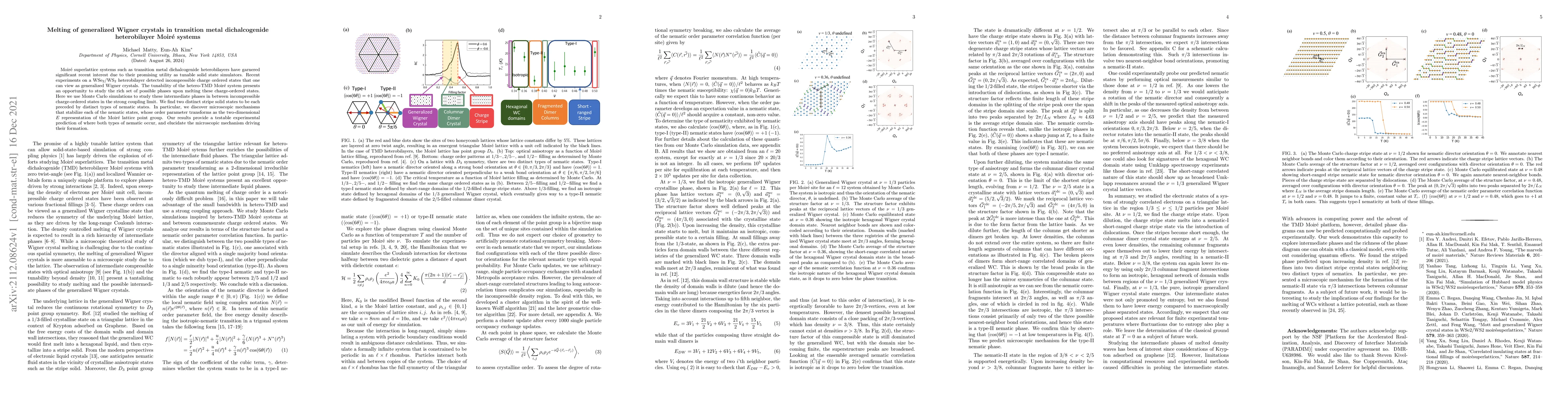 Thumbnail for Melting of generalized Wigner crystals in transition metal
  dichalcogenide heterobilayer Moir\'e systems