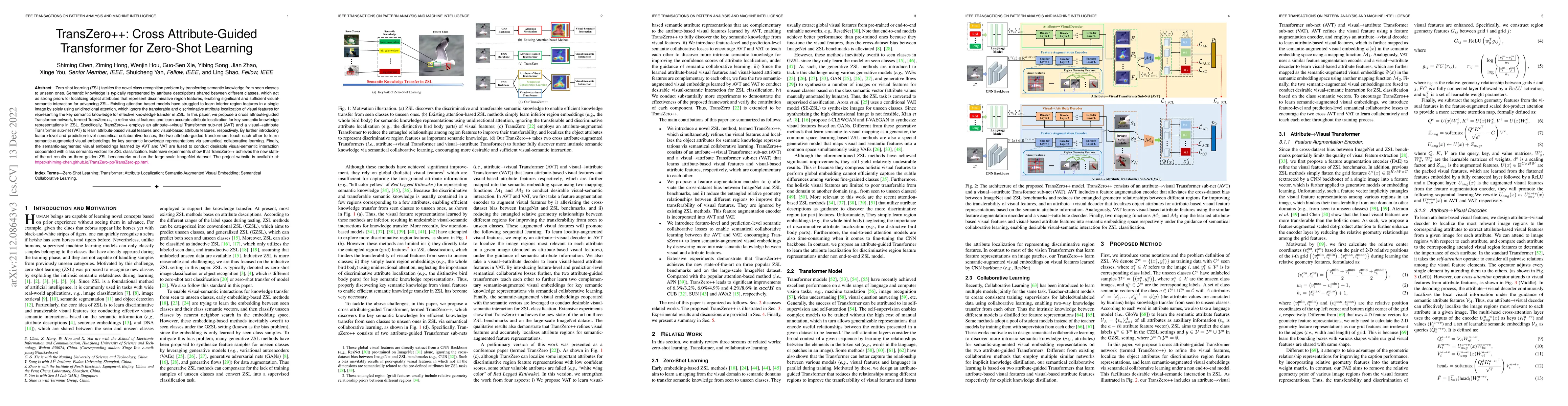 Thumbnail for TransZero++: Cross Attribute-Guided Transformer for Zero-Shot Learning
