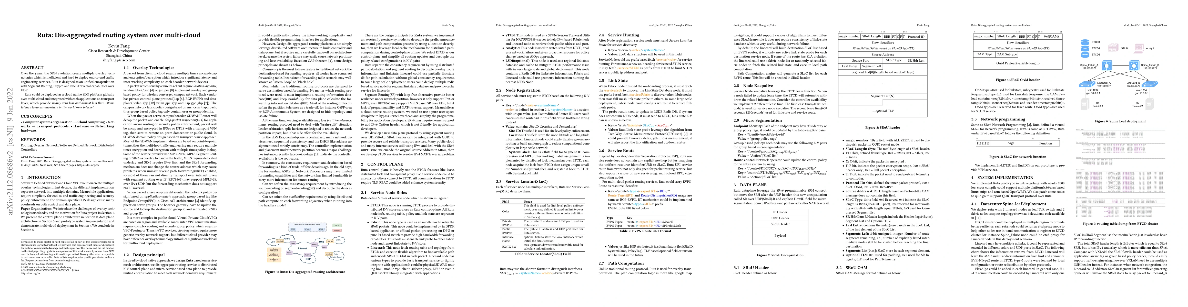 Thumbnail for Ruta: Dis-aggregated routing system over multi-cloud