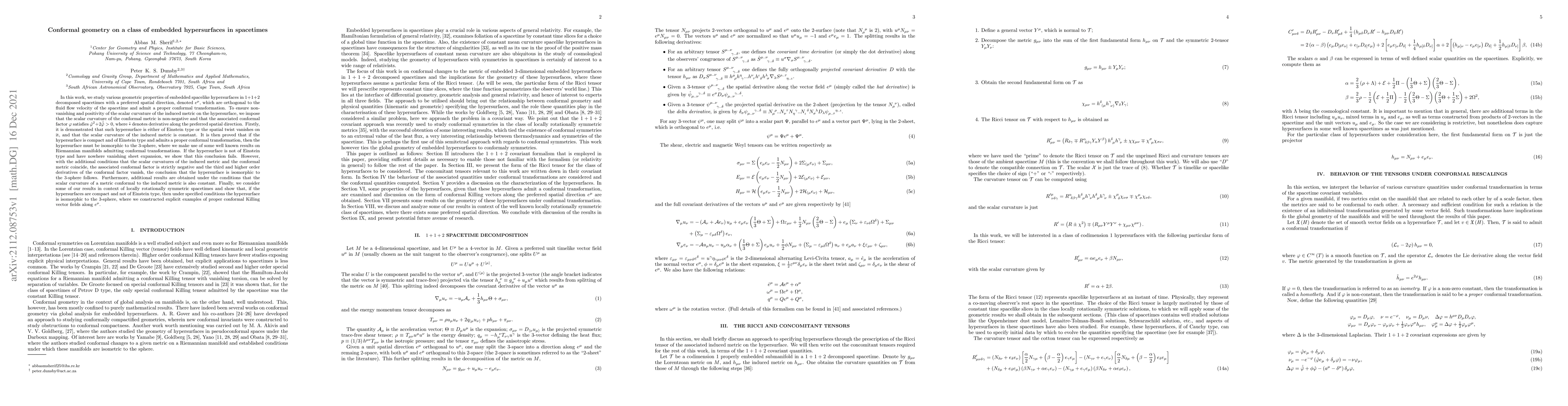 Thumbnail for Conformal geometry on a class of embedded hypersurfaces in spacetimes