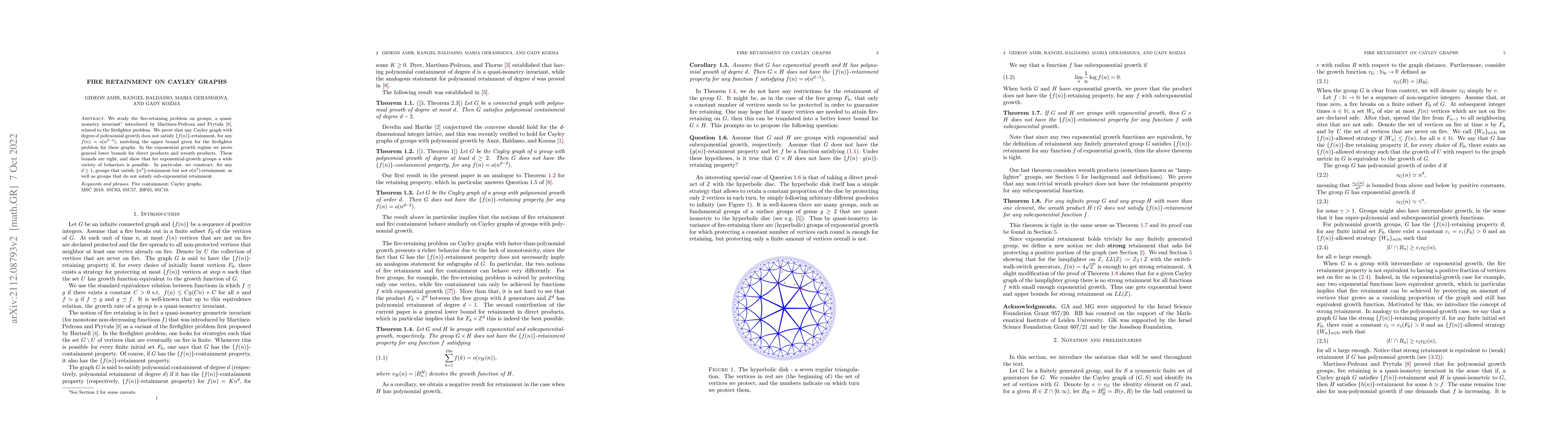 Thumbnail for Fire retainment on Cayley graphs