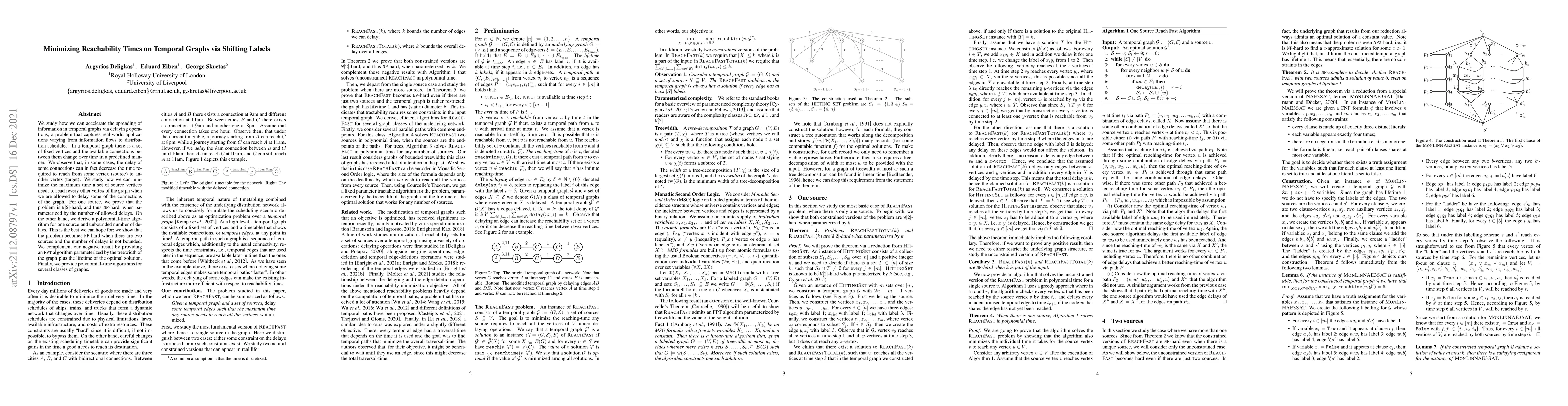 Thumbnail for Minimizing Reachability Times on Temporal Graphs via Shifting Labels