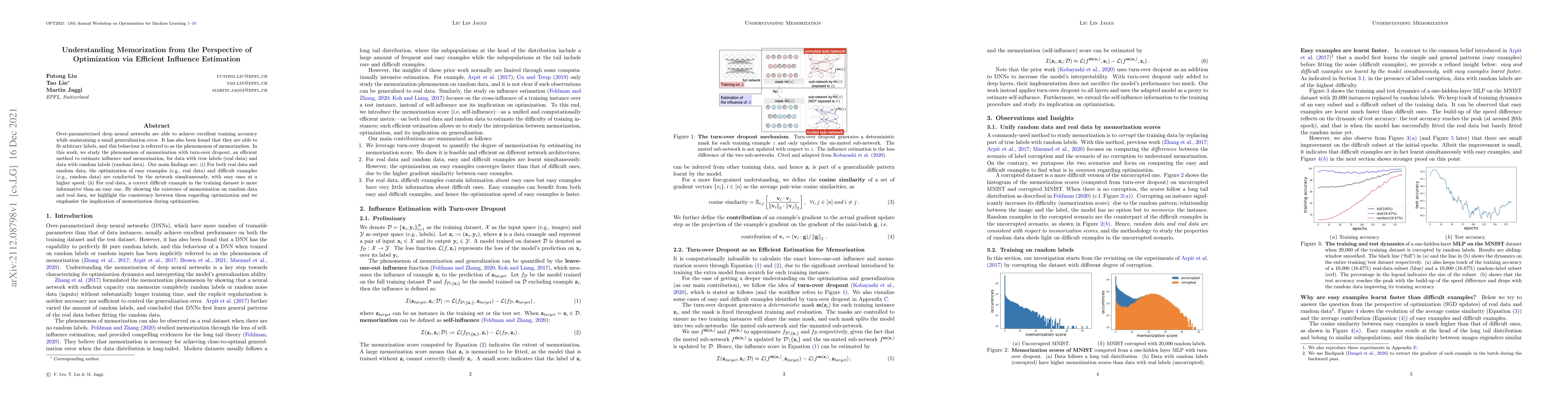 Thumbnail for Understanding Memorization from the Perspective of Optimization via
  Efficient Influence Estimation