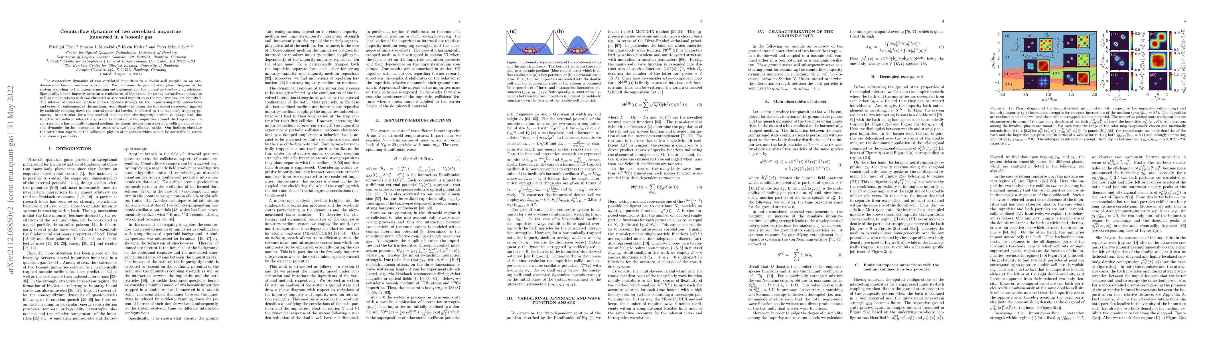 Thumbnail for Counterflow dynamics of two correlated impurities immersed in a bosonic
  gas