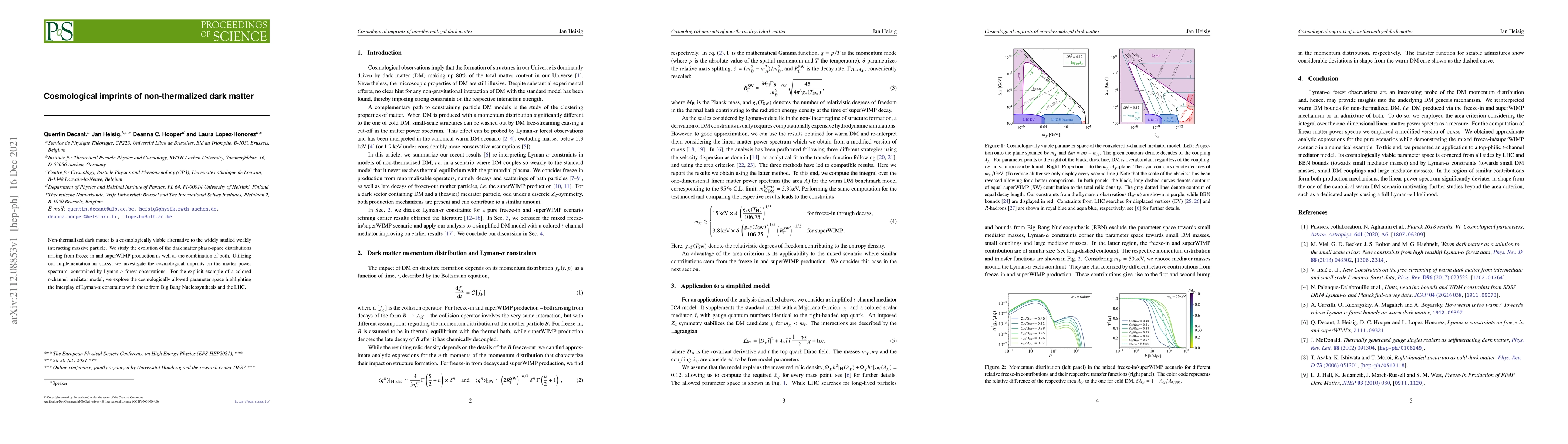 Thumbnail for Cosmological imprints of non-thermalized dark matter