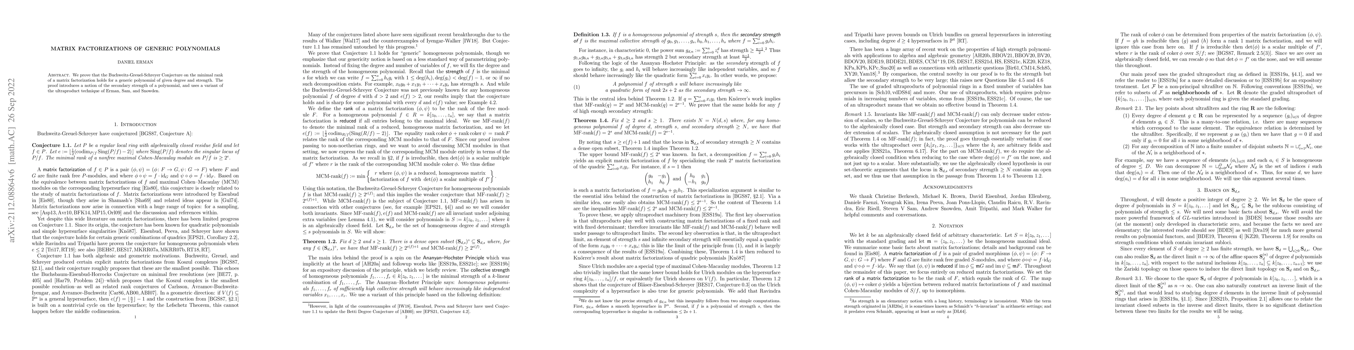 Thumbnail for Matrix factorizations of generic polynomials