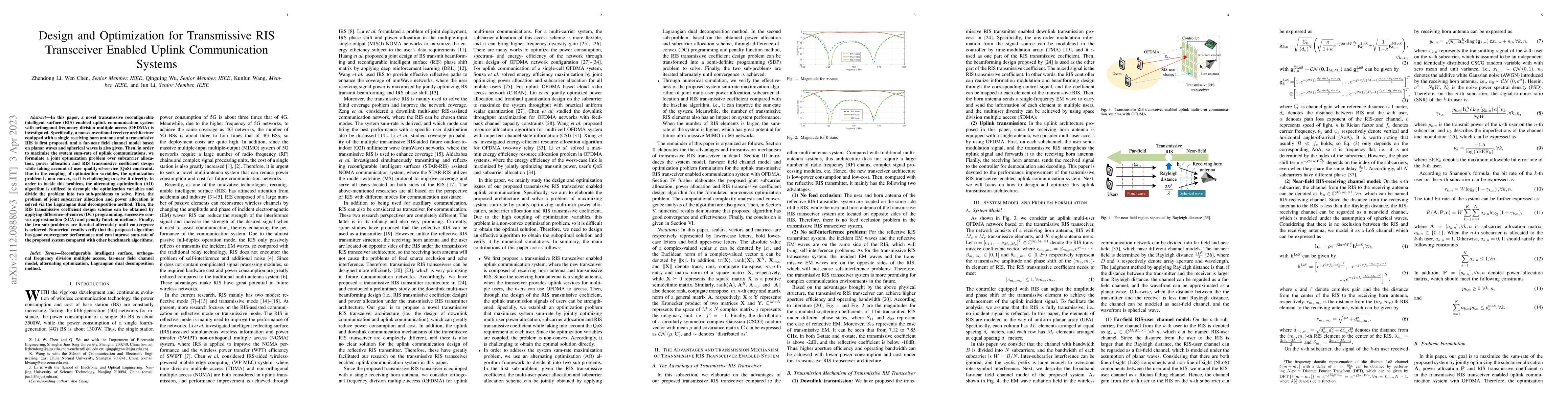 Thumbnail for Design and Optimization for Transmissive RIS Transceiver Enabled Uplink
  Communication Systems
